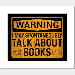 Book Lover Reader Bookworm Reading Addict Warning Sign Posters and Art